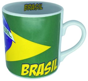 Caneca 350Ml Decoração Brasil Porcelana Schmidt - Mod. B