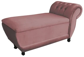 Recamier Goya Veludo - D'Rossi - Rose