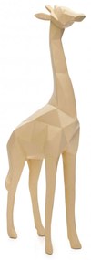 Escultura Decorativa Girafa Bege 37x14x5,5 cm - D'Rossi