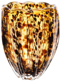 Vaso De Vidro Italy Leopardo 12cm X 15,5cm 61723 Wolff