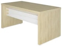 Conjunto Escritório 3 Peças Mesa 158cm Corp A06 Carvalho/Branco - Mpoz