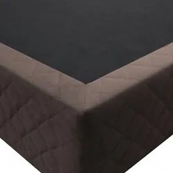 Base Box para Cama Casal Queen 158x198cm Bipartido Liz S05 Suede Borda