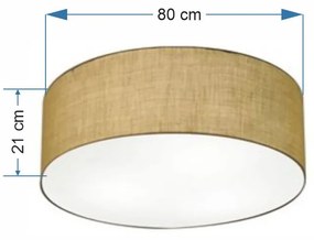 Plafon Cilíndrico Vivare Md-3055 Cúpula em Tecido 80x21cm - Bivolt