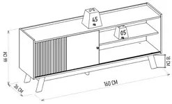 Rack Bancada de TV 65 Polegadas Arum L06 Nature/Off White - Mpozenato