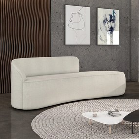 Sofá 4 Lugares Orgânico 220 cm Morgan Bouclê D03 - D'Rossi - Off White