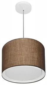 Pendente Cilíndrico Café MJ-4285 Para Mesa de Jantar e Estar