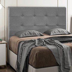 Cabeceira Safira Para Cama Box Queen 160 cm Linho Cinza - D'Rossi