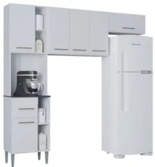 Cozinha Compacta 202cm Nicole P11 Branco - Mpozenato