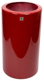 Vaso Decorativo Cilindro Vermelho Lira 70x34x34 cm - D'Rossi