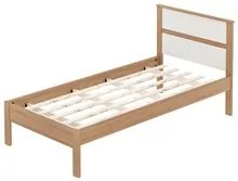 Cama de Solteiro Madeira CM8004 Amêndoa/Branco - Tecno Mobili