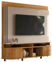 Estante Painel de TV 65 Pol 183cm Ramona Z10 Fendi/Naturale - Mpozenat