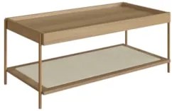 Mesa de Centro Para Sala Pé Metal Arlo A10 Hanover/Dourado - Mpozenato