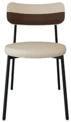 Cadeira de Jantar Estofada Kit 4 Nyka M25 Linho Areia/Whisky - Mpozena