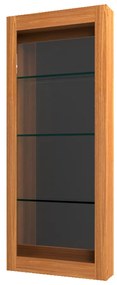 Cristaleira Bar com Nicho Sala de Estar Bacco Prateleira em Vidro com Espelho Imbuia G42 - Gran Belo