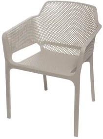 Cadeira Net Nard Empilhavel Polipropileno com Braco cor Fendi - 53569 Sun House