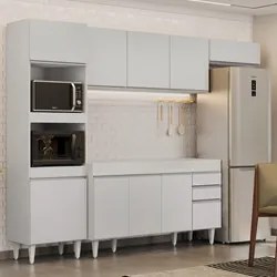 Armário de Cozinha Modulada 4 Peças CP10 Balcão Branco - Lumil