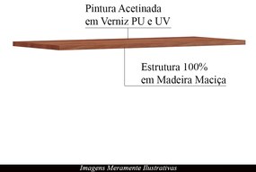 Tampo P/Balcão Decorativo Gwen 54x120cm Madeira Imbúia G74 - Gran Belo