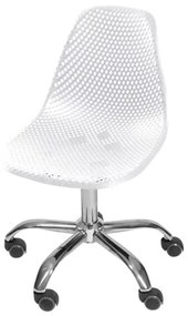 Cadeira Eames Furadinha cor Branco com Base Rodizio - 54705 Sun House