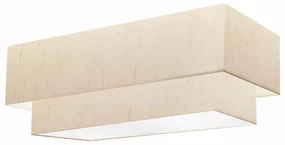 Plafon Para Sala Retangular SL-3071 Cúpula Cor Linho Bege