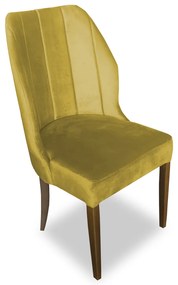 Cadeira De Jantar Safira Suede Amarelo