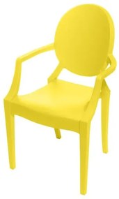 Cadeira Louis Ghost INFANTIL com Braco cor Amarelo - 53504 Sun House