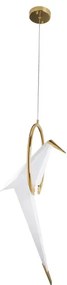 Pendente Led Aco Dourado Branco 6w 3000k Lutz