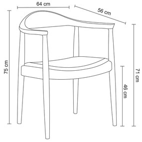 Kit 2 Cadeiras Decorativas Sala de Jantar Columbia PU Madeira Rústica Bege G56 - Gran Belo