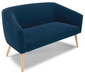 Sofá 2 Lugares Namoradeira Pé Palito Natural Stella Bouclê D03 - D'Rossi - Azul