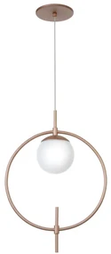 Pendente Cerchio 44X12X31,5Cm Metal Alumínio E Globo Ø12Cm 01Xg9 - Old... (ONIX)