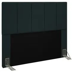 Cabeceira Cama Box Casal King 193cm Pérola W01 Suede Preto - Mpozenato