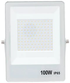 Projetor Led Ultrafino Branco 100w 3000k Ip65