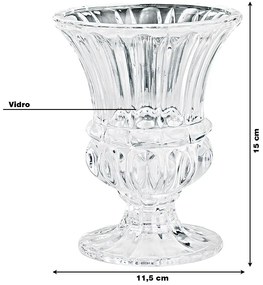 Vaso Decorativo 15x11,5 em Vidro G39 - Gran Belo