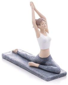 Figura Decorativa De Resina Yoga 20,5x6,5x16,5cm 61502 Wolff