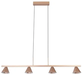 Pendente Led Metal Aluminio 38W 3000K Flora - CHAMPAGNE