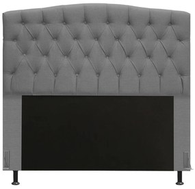 Cabeceira Greta Para Cama Box King 195 cm Linho - D'Rossi - Cinza