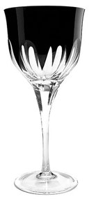 Taça de Cristal Strauss Lapidado p/ Vinho Branco  Preto - 45