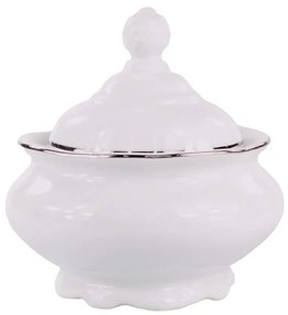 Açucareiro Porcelana Schmidt - Dec. Filetado Prata Pomerode 0012