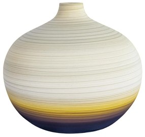 Vaso Bojudo decorativo de cerâmica 23x22x22 - Salar Fosco  Kleiner