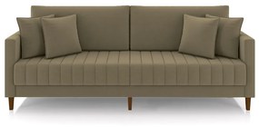 Sofá Living Decorativo Hamburgo 2 Lugares 196cm com Almofadas Pés em Madeira Veludo Castor G33 - Gran Belo