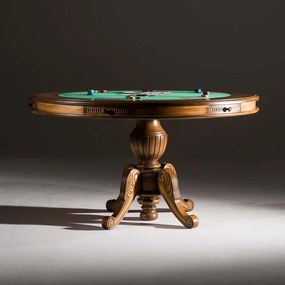 Mesa de Jogos Luxo Tampo Reversível Madeira Maciça Design Clássico Avi Móveis