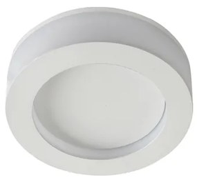 Plafon Led Sobrepor Aluminio 6w Luz Amarela Polar Redonda