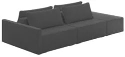 Sofá Ilha Modular com Puff para Sala Living 232cm Georgia Z08 Veludo C