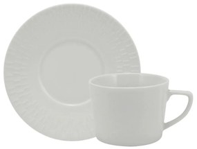 Xícara Chá Com Pires 200Ml Porcelana Schmidt - Mod. Aspen 241