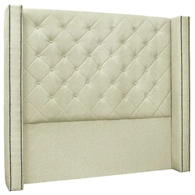 Cabeceira Cama Box Queen 160 cm Vicenza Linho S04 - D'Rossi - Natural