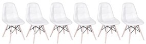 Conjunto 6 Cadeiras Eames Eiffel Botonê - Branco