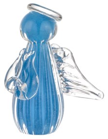 Mini Anjo Uriel Cristal Murano P - Azul Claro  Azul Claro