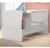 Berço Cama Multifuncional Amore Branco Com Colchão 7745 Qmovi