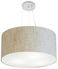 Lustre Pendente Cilíndrico Vivare Md-4192 Cúpula em Tecido 55x30cm - Bivolt