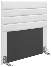 Cabeceira Rubi Para Cama Box Solteiro 90 cm Corino - D'Rossi - Branco