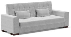 Sofá Cama Casal 3 Lugares 210cm Lisboa Suede  D03 - D'Rossi - Cinza